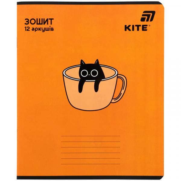 Зошит 12 арк., лін., софт тач + УФ лак об'ємний, Kite OC