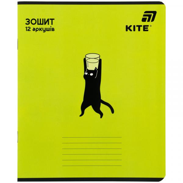 Зошит 12 арк., лін., софт тач + УФ лак об'ємний, Kite OC