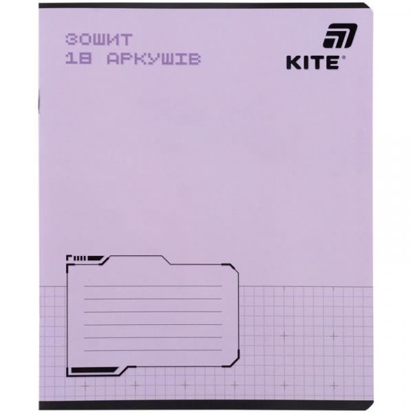 Зошит 18 арк., кл., софт тач + УФ лак, Kite One color