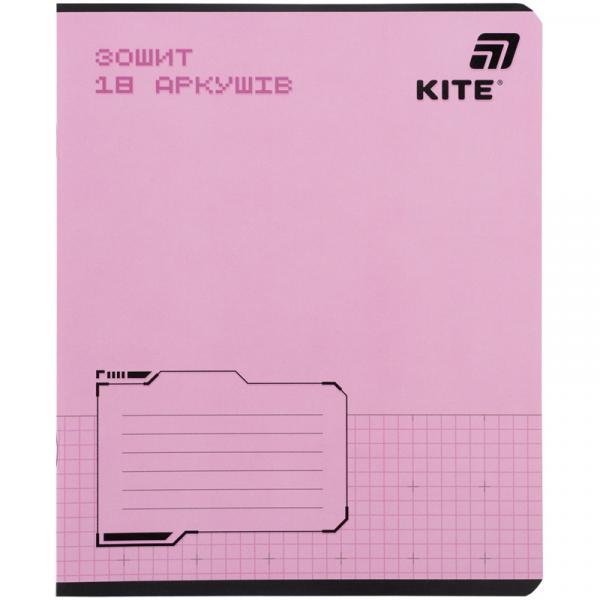 Зошит 18 арк., кл., софт тач + УФ лак, Kite One color