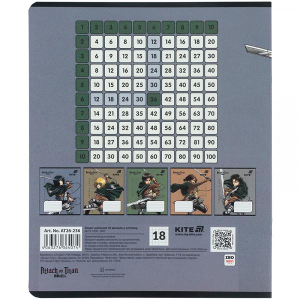 Зошит 18 арк., кл., гібр. лак + УФ лак, AT