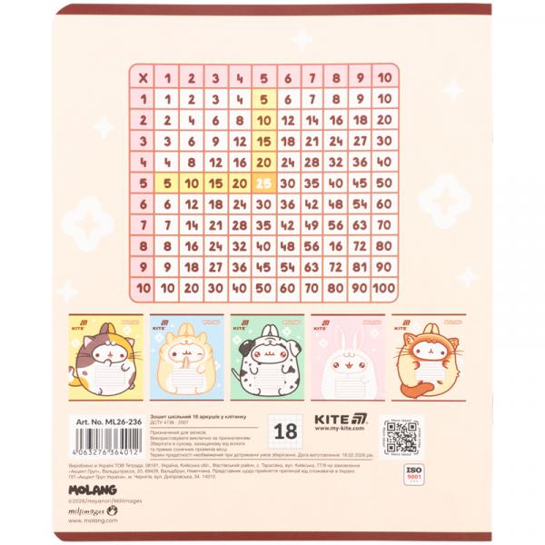 Зошит 18 арк., кл.,  софт тач + УФ лак, ML