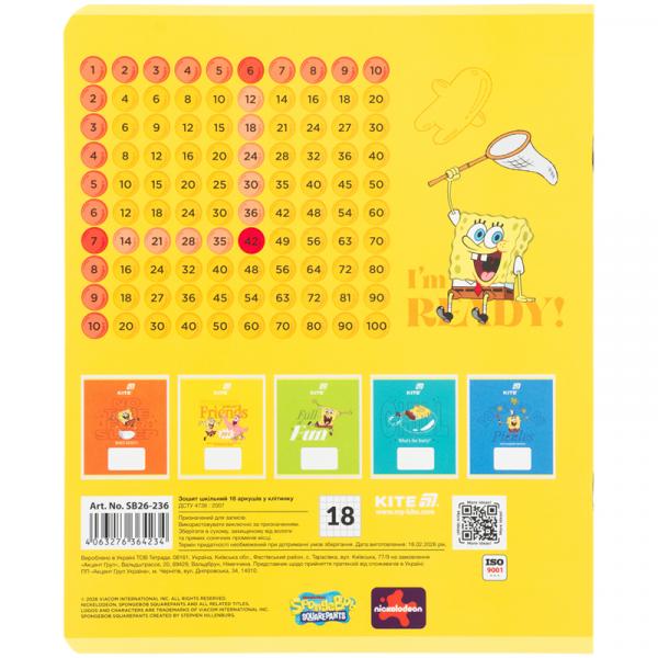 Зошит 18 арк., кл., софт тач + УФ лак об'ємний, SB