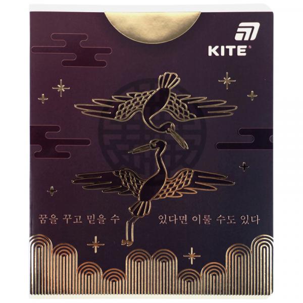 Зошит 48 арк., кл., фольга + УФ лак, Kite