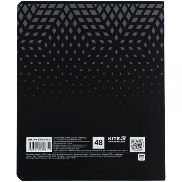 Зошит 48 арк., кл., софт тач + УФ лак, Kite One color 5