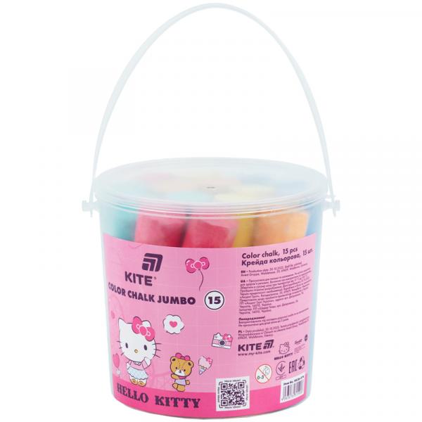 Крейда кольорова Jumbo, 15 шт. у відерці HK