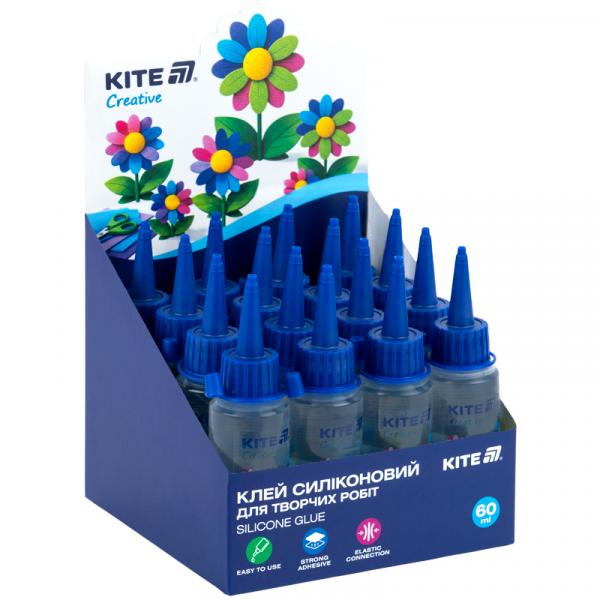 Клей силіконовий, 60 мл, ковпачок-дозатор Kite Creative