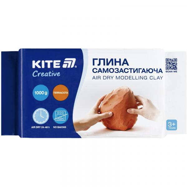 Глина самозастигаюча Kite Creative, теракотова, 1000 гр
