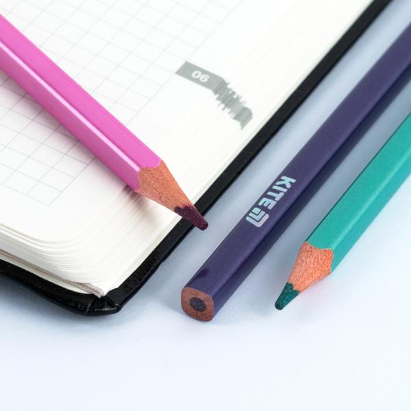 Олівці кольорові у пеналі, 12 шт., Kite Creative, Metallic