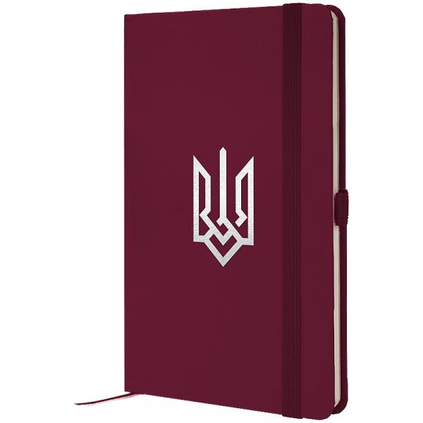 Книга записна Partner, 125*195, 96арк, кліт, винна, Герб