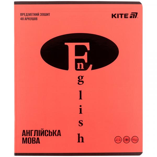 Зошит предметн. 48 арк., лн., софт тач+УФ, Brigh, англ. мова