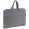 Сумка для документів текстильна А4, 1 відділ, світло-сіра