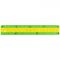 Лінійка пластикова 20см Kite Classic, зелено-жовта